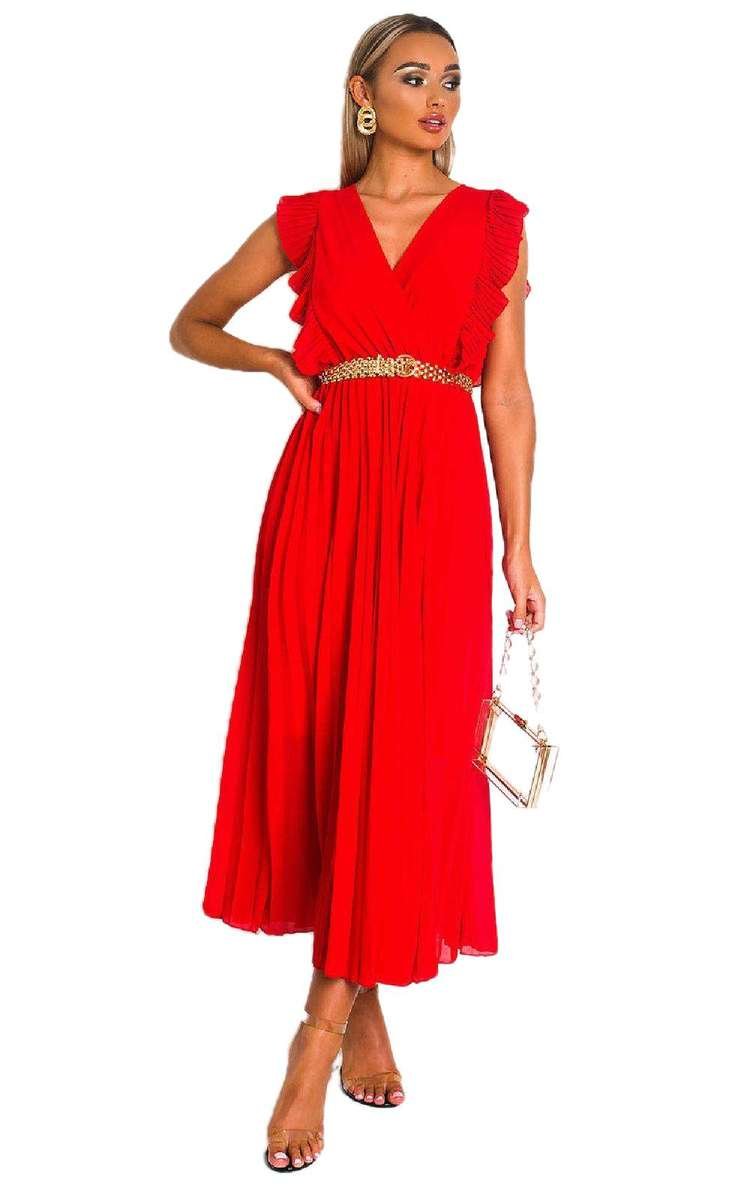 Pleated Maxi Dress