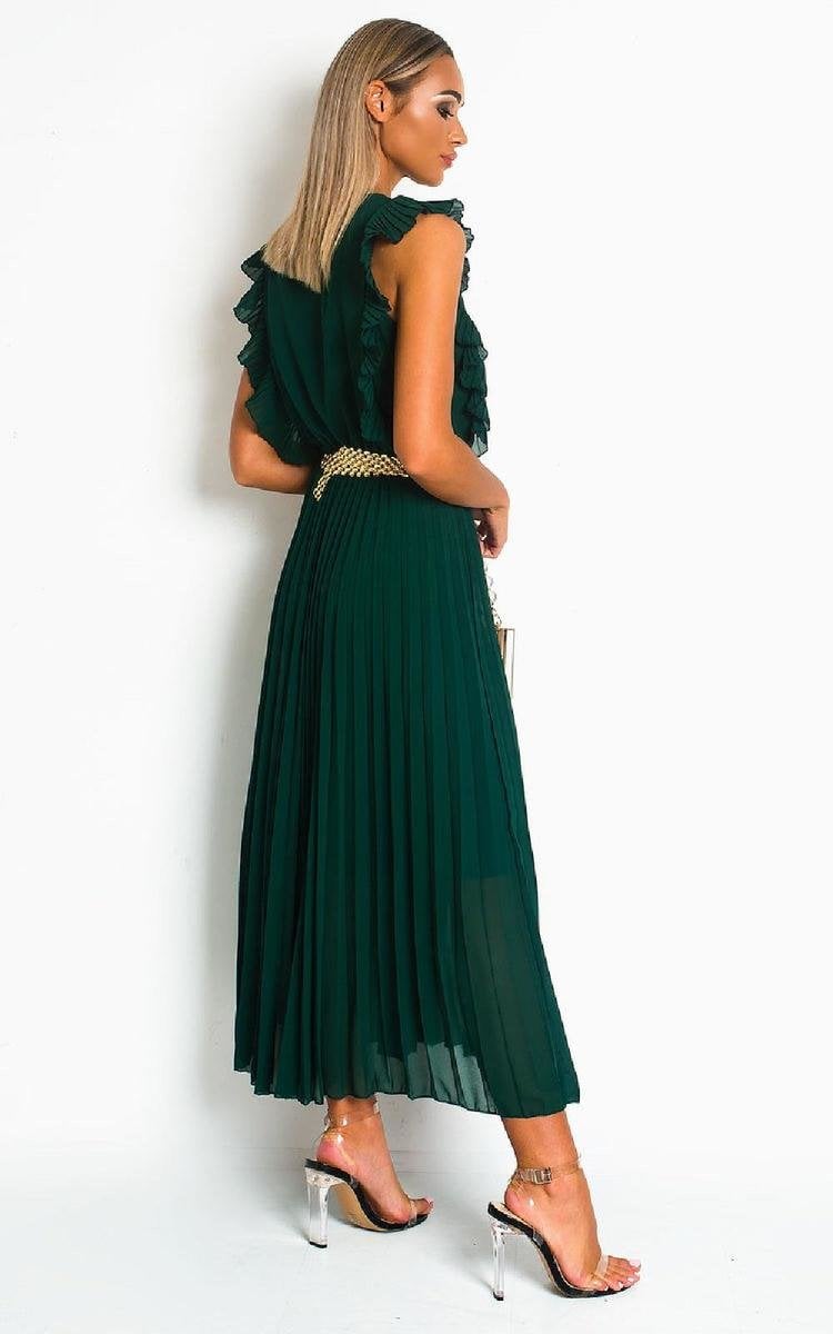 Pleated Maxi Dress