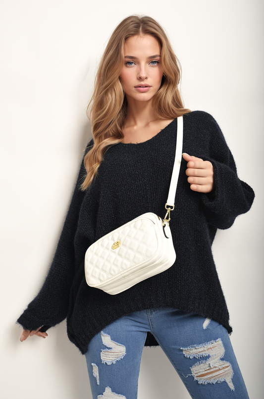 V-neck Chunky Knitted Jumper