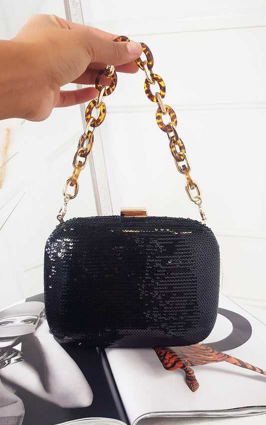 Sequin Embellished Handbag