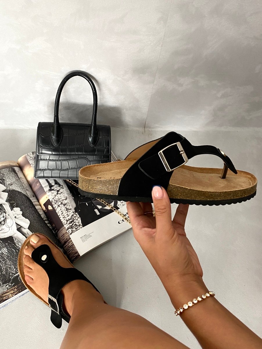 T-strap Slip On Flat Thong Sandals