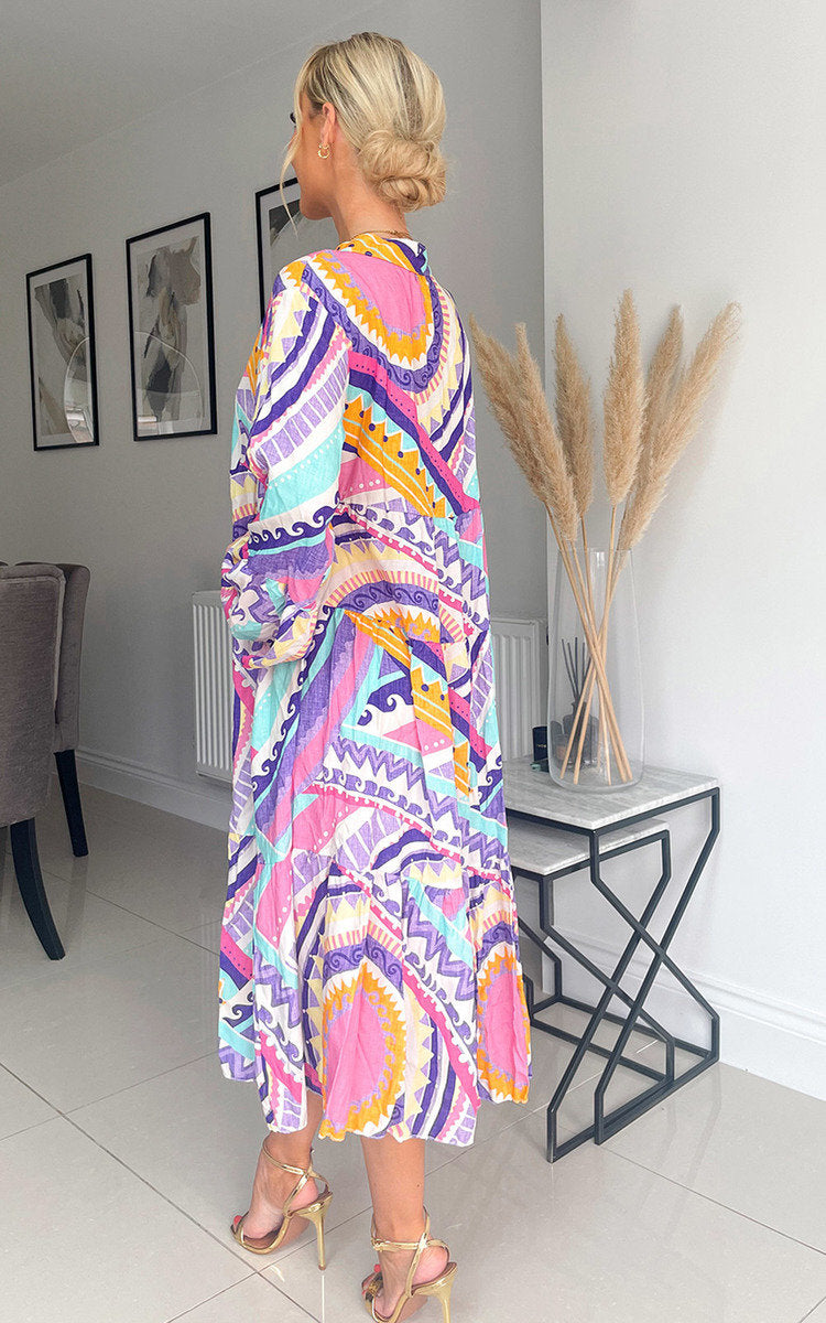 Printed Midi Dress