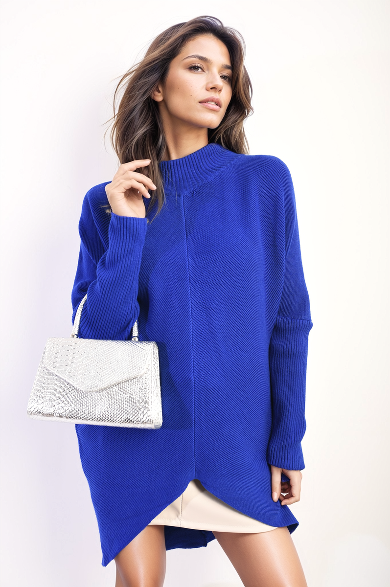 Turtle Neck Longline Knitted Jumper