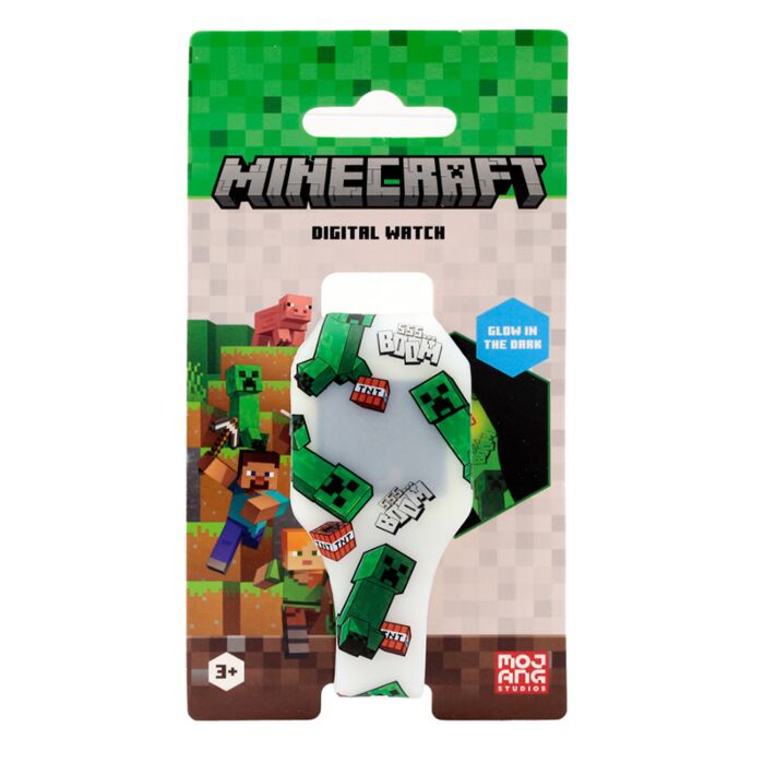 Silicone Digital Watch - Minecraft Glow in the Dark