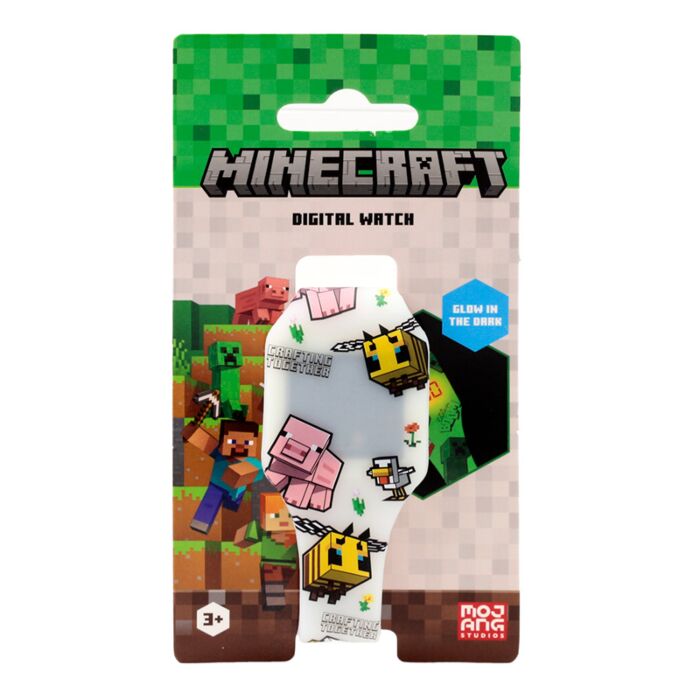 Silicone Digital Watch - Minecraft Glow in the Dark