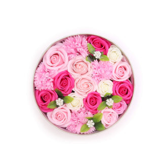 Round flower soap Box - Baby Blessings - Pinks