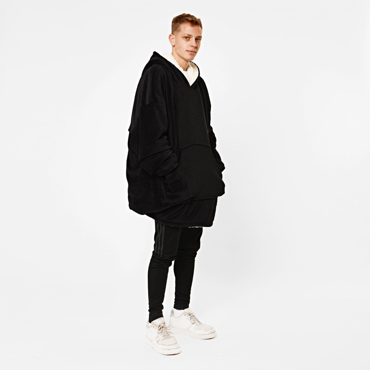 Sienna Supersoft Hoodie Blanket, Adults - Black