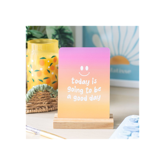 Mindful Moments Affirmation Cards with Wooden Stand