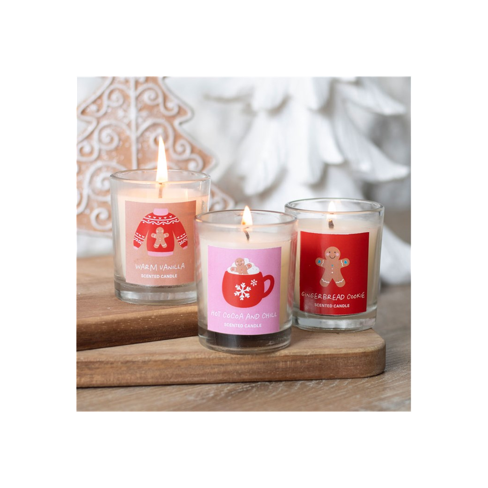 Sugarplum Fun Christmas Votive Candle Trio