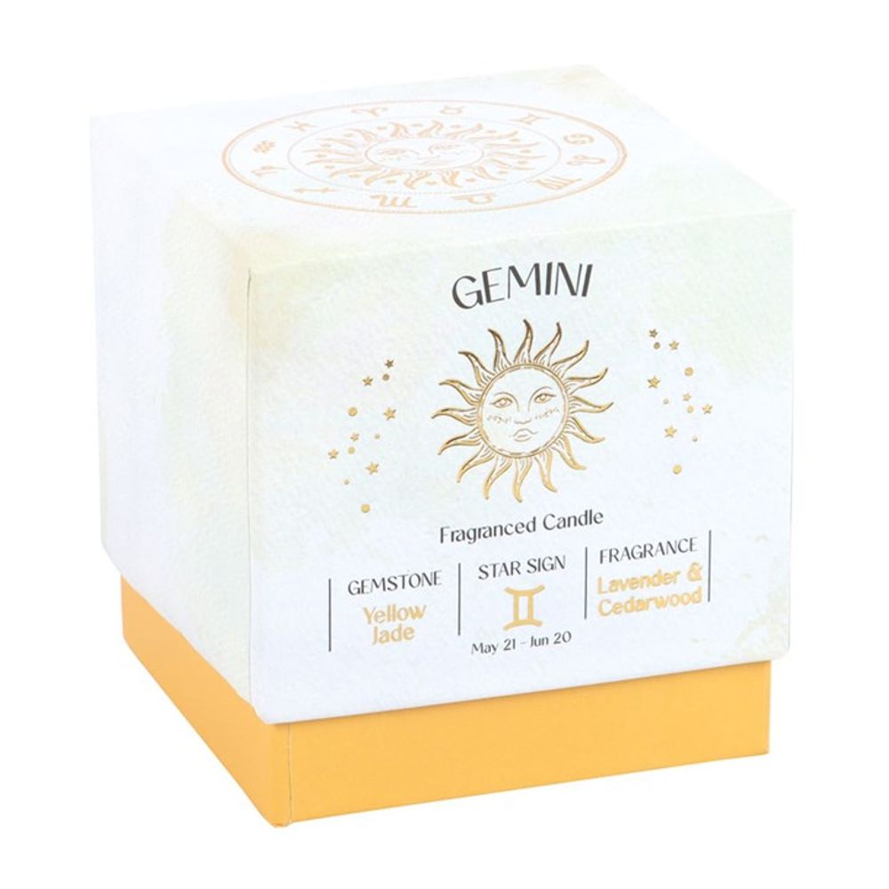 Gemini Lavender & Cedarwood Gemstone Zodiac Candle