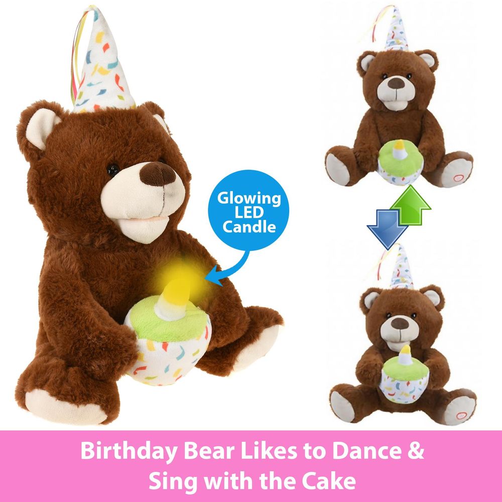 Make A Wish Happy Birthday Singing Bear AS-22869