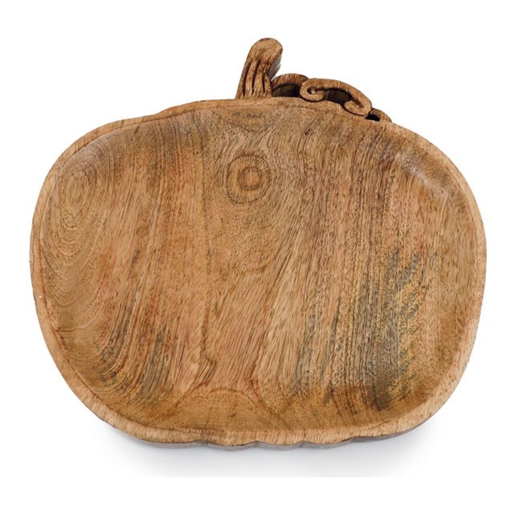 Mango Wood Pumpkin Serving Tray