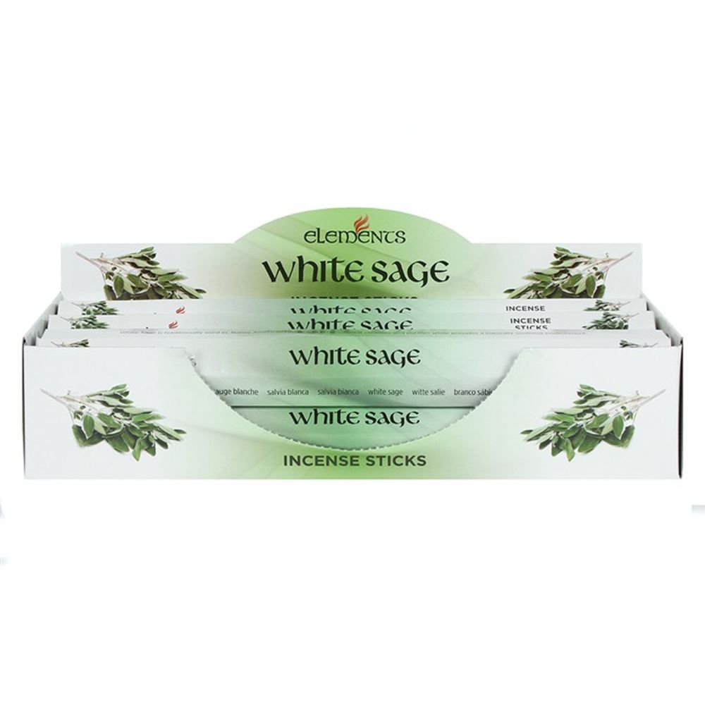 Set of 6 Packets of Elements White Sage Incense Sticks