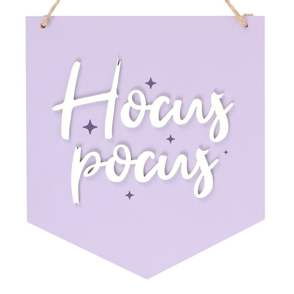 Purple Hocus Pocus Hanging Sign
