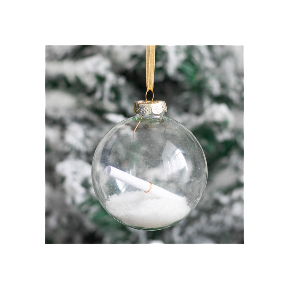 Christmas Wish Hanging Glass Bauble