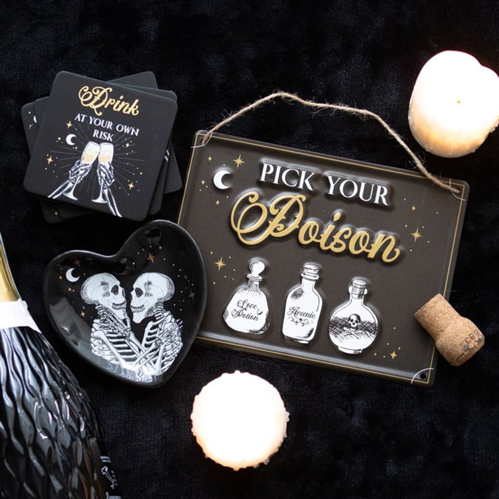 Pick Your Poison Hanging Metal Sign