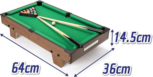 Power Play Kids Pool Billiard Snooker Indoor Table Top Game - 20"