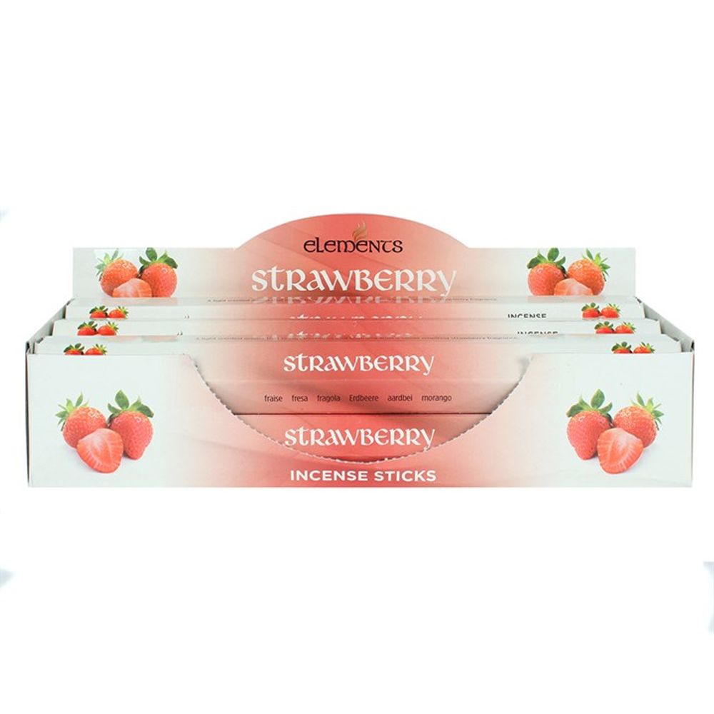 Set of 6 Packets of Elements Strawberry Incense Sticks