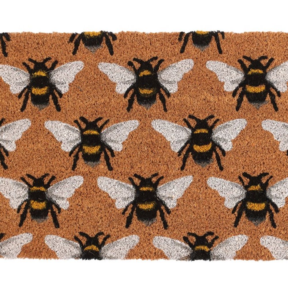 Natural Bee Print Doormat