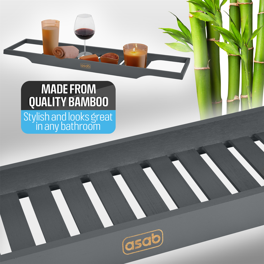 ASAB Bamboo Bath Rack Grey