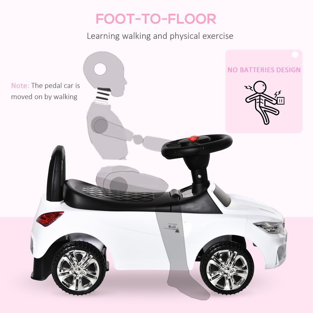 Ride on Car Baby Toddler Walker Foot to Floor Sliding Car Slider White