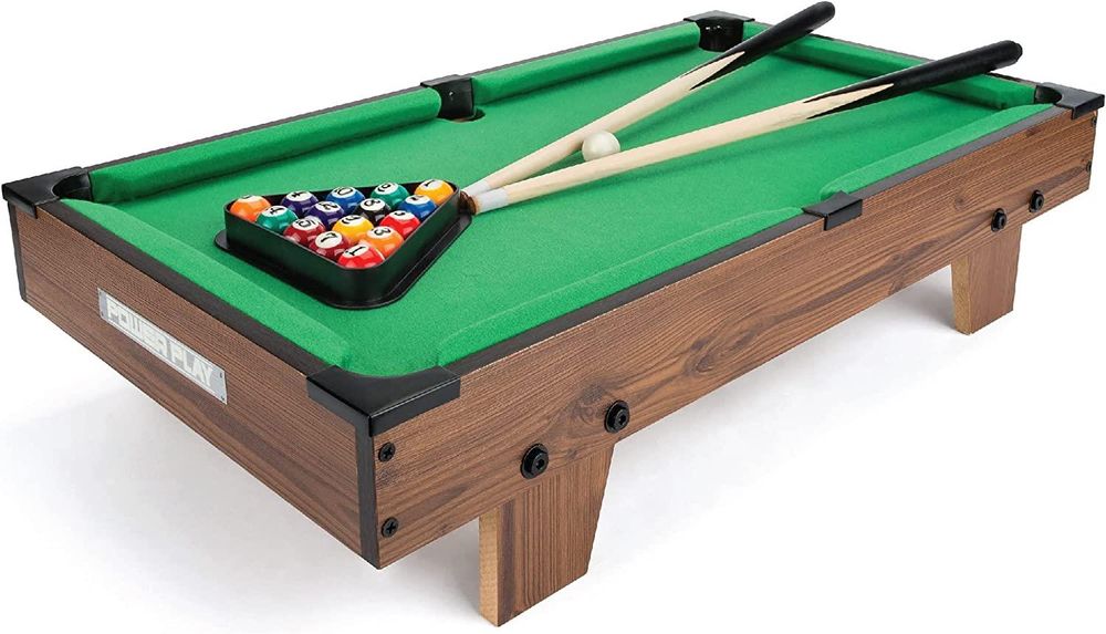 Power Play Kids Pool Billiard Snooker Indoor Table Top Game - 20"