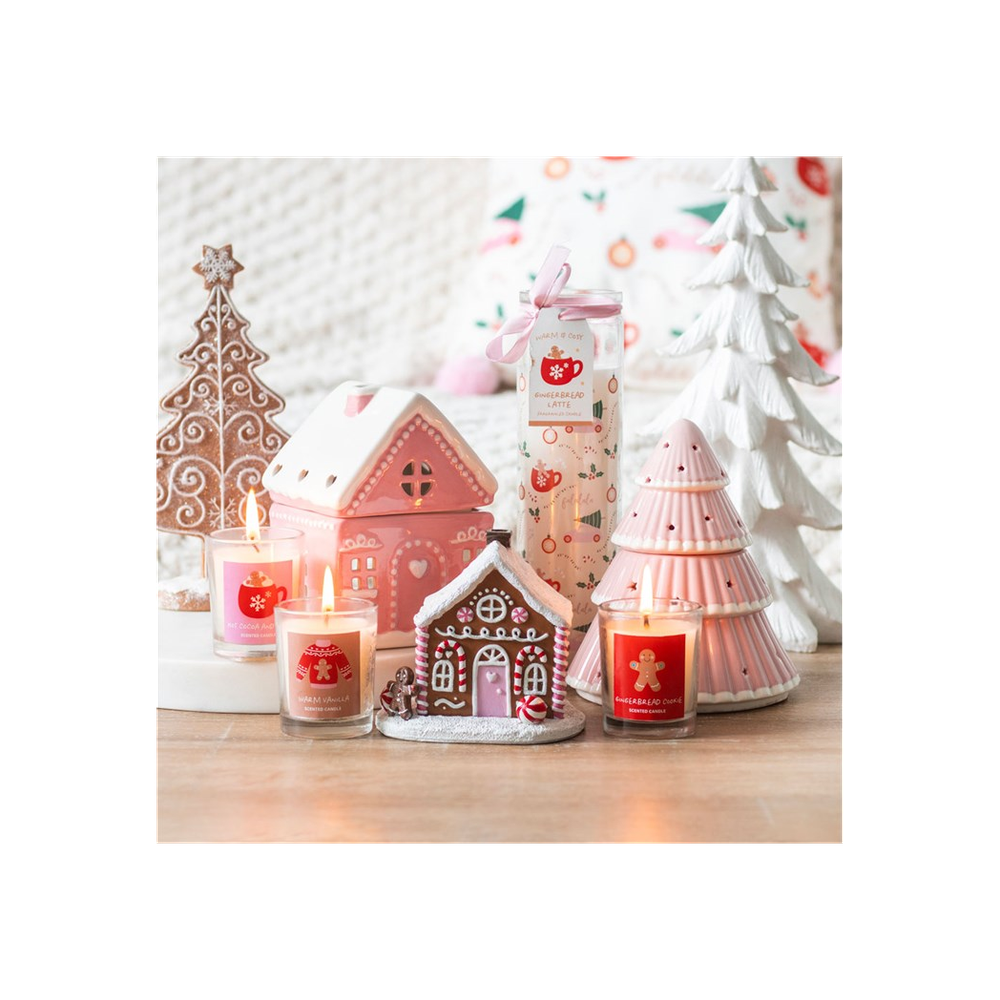 Pink Gingerbread House Incense Cone Burner