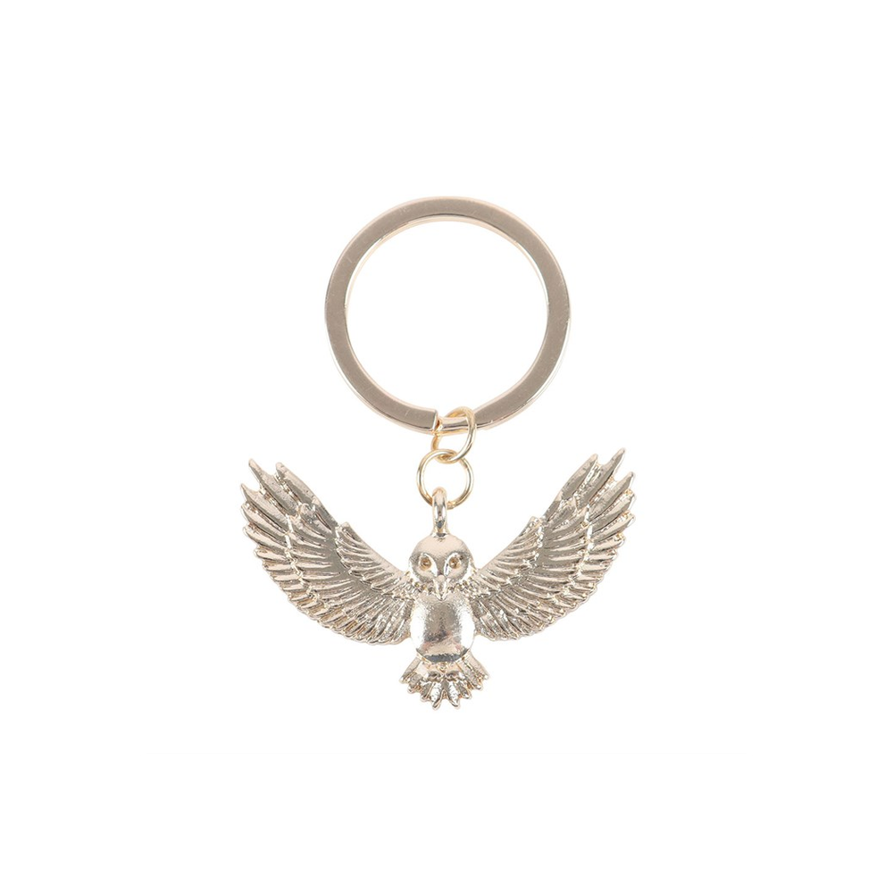 Night Owl Metal Keyring